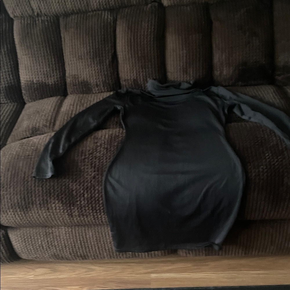 Elegant Black Turtleneck Dress